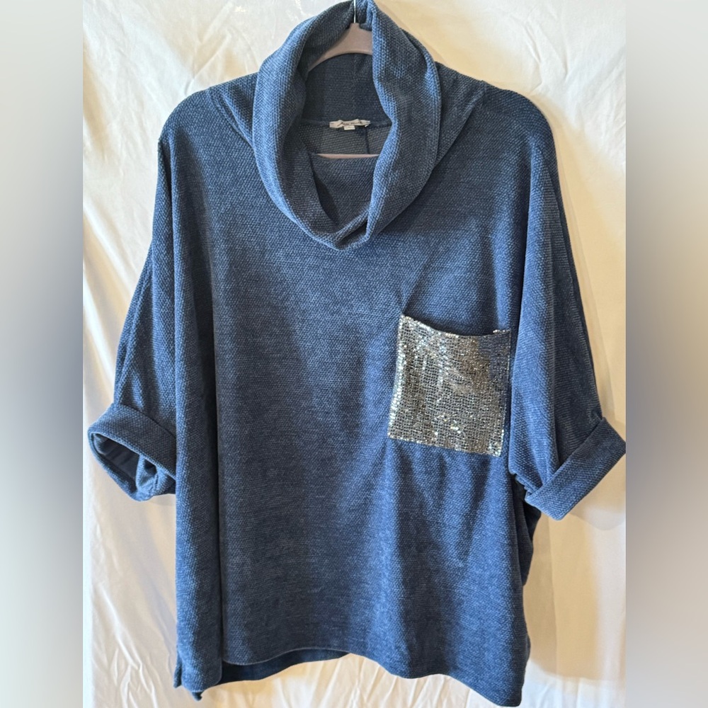 White Birch Soft Knit Sweater in Blue